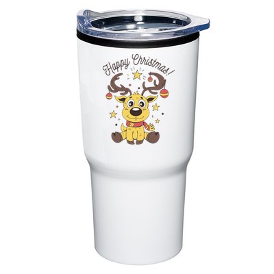 Happy Christmas Reindeer Holiday Tumbler