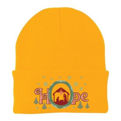 Hope Christian Retro Christmas Religious Faith Bible Verses Graphic Plus Size Knit Cap Winter Beanie