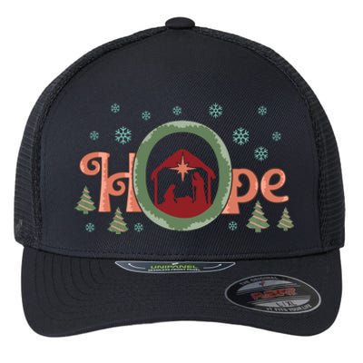 Hope Christian Retro Christmas Religious Faith Bible Verses Graphic Plus Size Flexfit Unipanel Trucker Cap