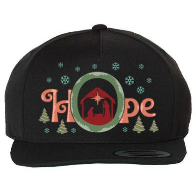 Hope Christian Retro Christmas Religious Faith Bible Verses Graphic Plus Size Wool Snapback Cap