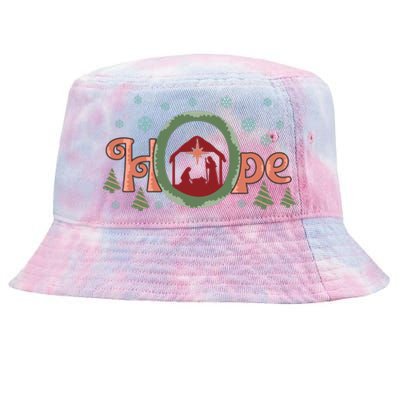 Hope Christian Retro Christmas Religious Faith Bible Verses Graphic Plus Size Tie-Dyed Bucket Hat