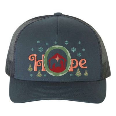 Hope Christian Retro Christmas Religious Faith Bible Verses Graphic Plus Size Yupoong Adult 5-Panel Trucker Hat