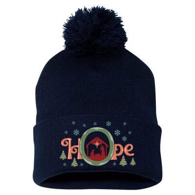 Hope Christian Retro Christmas Religious Faith Bible Verses Graphic Plus Size Pom Pom 12in Knit Beanie