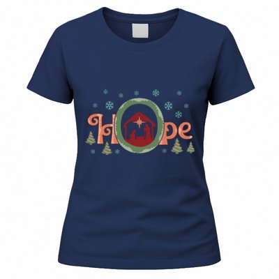 Hope Christian Retro Christmas Religious Faith Bible Verses Graphic Plus Size Women's T-Shirt