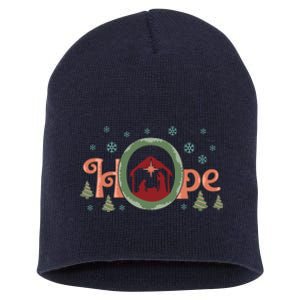 Hope Christian Retro Christmas Religious Faith Bible Verses Graphic Plus Size Short Acrylic Beanie