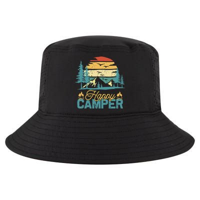 Happy Camper Retro Matching Camping Crew Cool Comfort Performance Bucket Hat