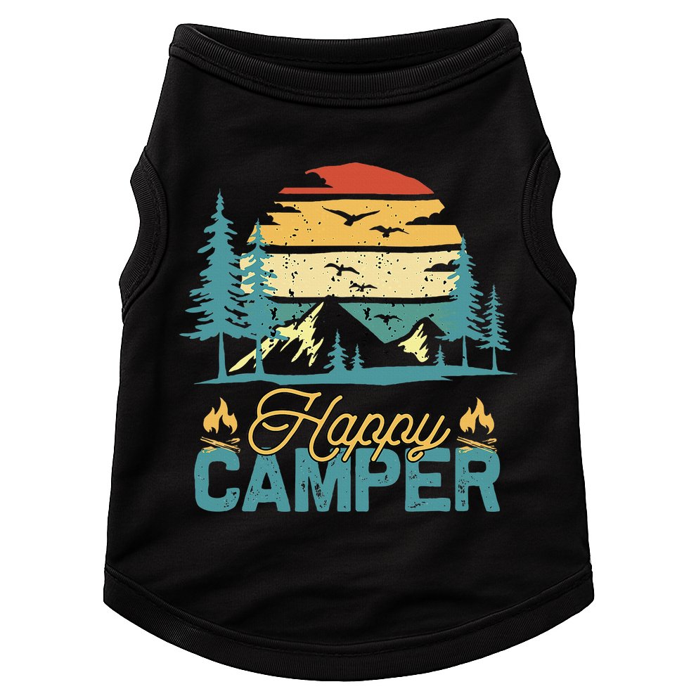 Happy Camper Retro Matching Camping Crew Doggie Tank