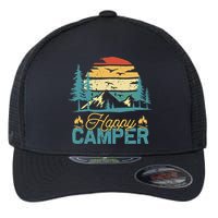 Happy Camper Retro Matching Camping Crew Flexfit Unipanel Trucker Cap