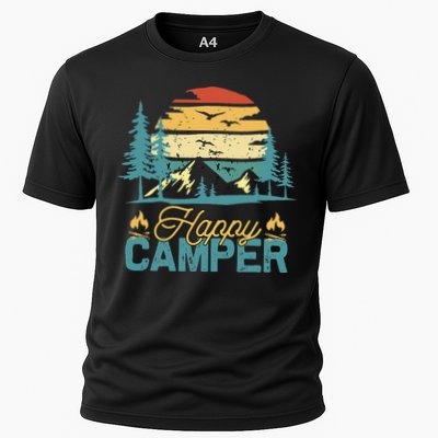 Happy Camper Retro Matching Camping Crew Performance Shirt