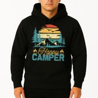Happy Camper Retro Matching Camping Crew Hoodie