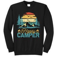 Happy Camper Retro Matching Camping Crew Sweatshirt