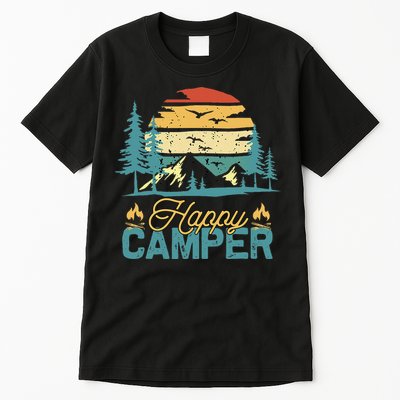 Happy Camper Retro Matching Camping Crew Tall T-Shirt