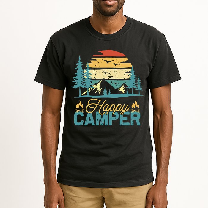 Happy Camper Retro Matching Camping Crew Tall T-Shirt