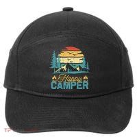 Happy Camper Retro Matching Camping Crew 7-Panel Snapback Hat