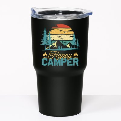 Happy Camper Retro Matching Camping Crew Tumbler