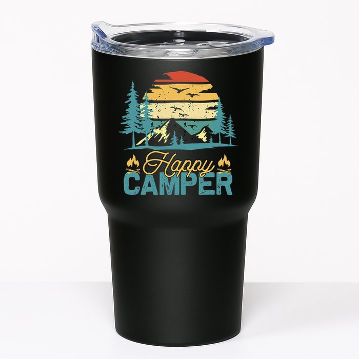Happy Camper Retro Matching Camping Crew Tumbler