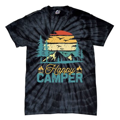 Happy Camper Retro Matching Camping Crew Tie-Dye T-Shirt