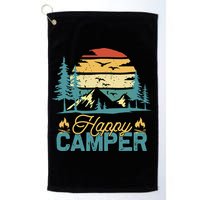 Happy Camper Retro Matching Camping Crew Golf Towel