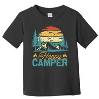 Happy Camper Retro Matching Camping Crew Toddler T-Shirt