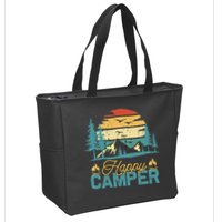 Happy Camper Retro Matching Camping Crew Zip Tote Bag