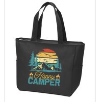 Happy Camper Retro Matching Camping Crew Zip Tote Bag