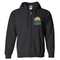 Happy Camper Retro Matching Camping Crew Full Zip Hoodie