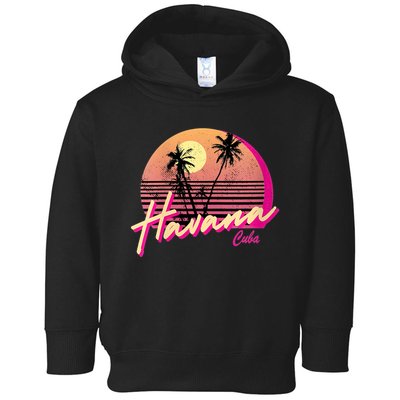 Havana Cuba Retro California Beach Sunset Toddler Hoodie