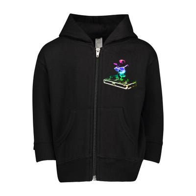 House Cat (Rainbow Dj Cat Kitty) Great Gift Toddler Zip Fleece Hoodie