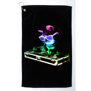 House Cat (Rainbow Dj Cat Kitty) Great Gift Platinum Collection Golf Towel