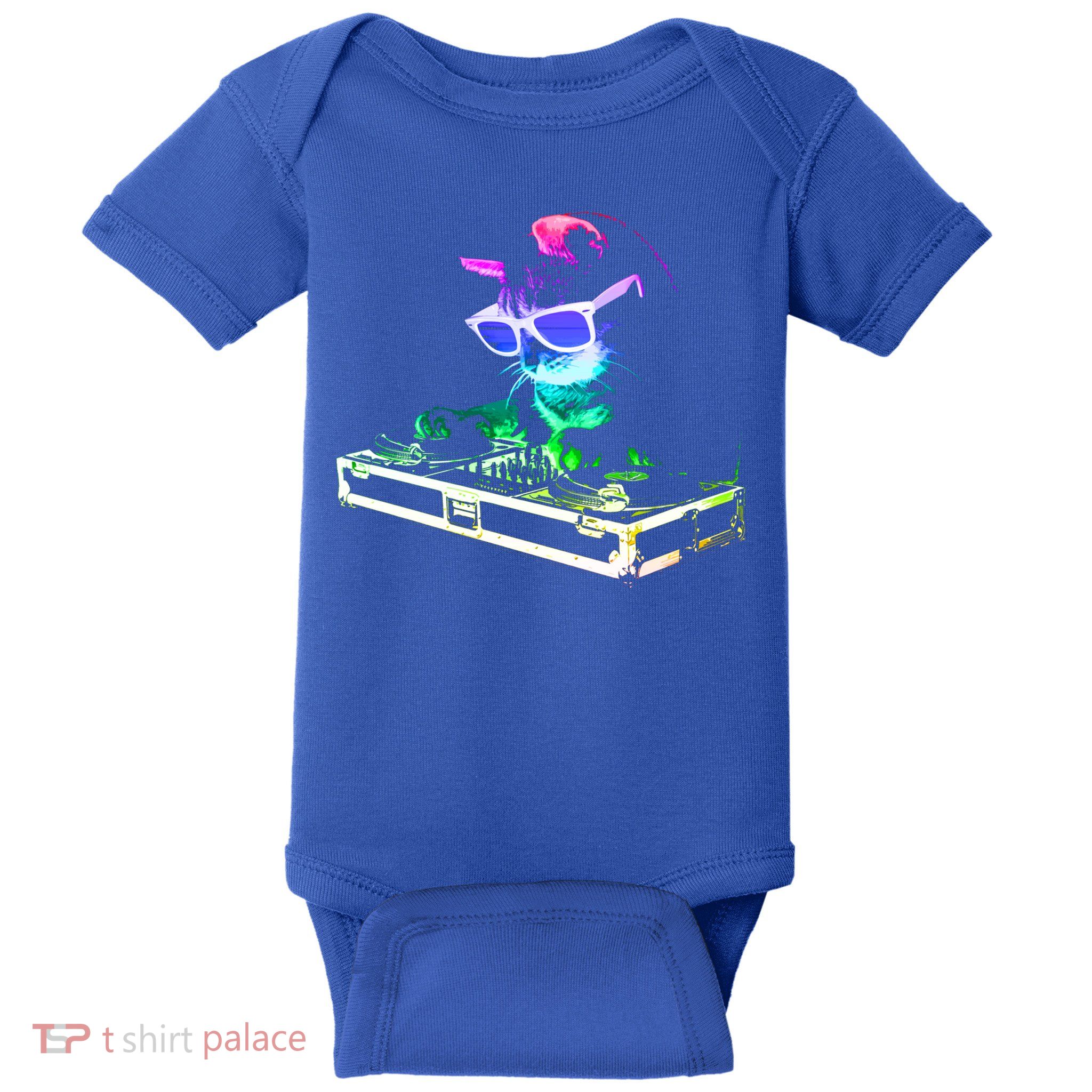 House Cat (Rainbow Dj Cat Kitty) Great Gift Baby Bodysuit