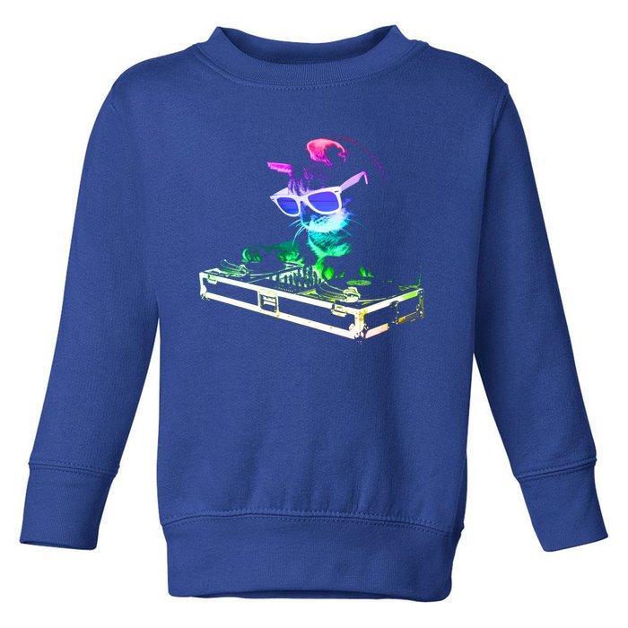 House Cat (Rainbow Dj Cat Kitty) Great Gift Toddler Sweatshirt