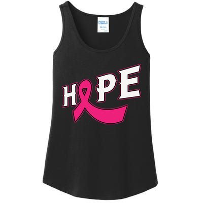 Hope Cancer Ribbon World Cancer Day Motivation Ladies Essential Tank