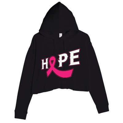 Hope Cancer Ribbon World Cancer Day Motivation Crop Fleece Hoodie