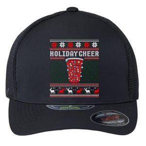 Holiday Cheer Red Solo Cup Christmas Beer Pong Ugly Sweater Meaningful Gift Flexfit Unipanel Trucker Cap