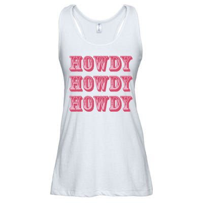 Howdy Cowgirl Retro Vintage Country Western Yeehaw Cowgirl Ladies Essential Flowy Tank