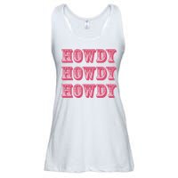 Howdy Cowgirl Retro Vintage Country Western Yeehaw Cowgirl Ladies Essential Flowy Tank