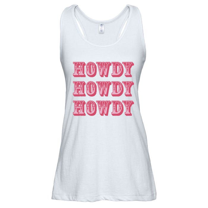 Howdy Cowgirl Retro Vintage Country Western Yeehaw Cowgirl Ladies Essential Flowy Tank