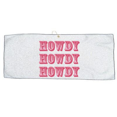 Howdy Cowgirl Retro Vintage Country Western Yeehaw Cowgirl Large Microfiber Waffle Golf Towel