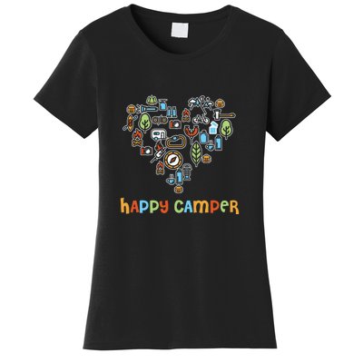 Happy Camper Road Trip Camping Vacation Gift Women's T-Shirt