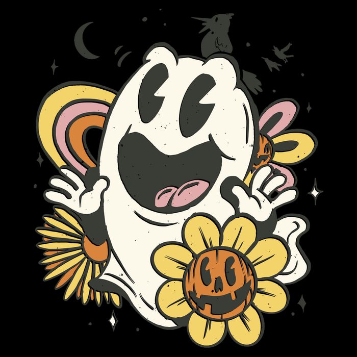 Halloween Cute Retro Ghost Tall T-Shirt