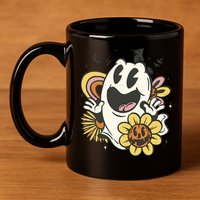 Halloween Cute Retro Ghost 11oz C Handle Ceramic Mug
