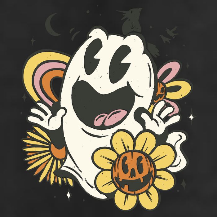 Halloween Cute Retro Ghost 11oz C Handle Ceramic Mug