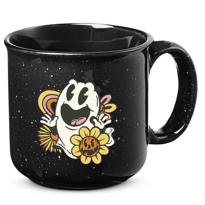 Halloween Cute Retro Ghost 15oz Campfire Ceramic Mug