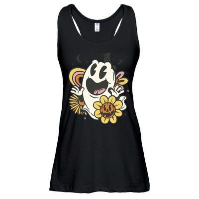 Halloween Cute Retro Ghost Ladies Essential Flowy Tank