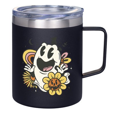 Halloween Cute Retro Ghost 12oz Stainless Steel Coffee Mug