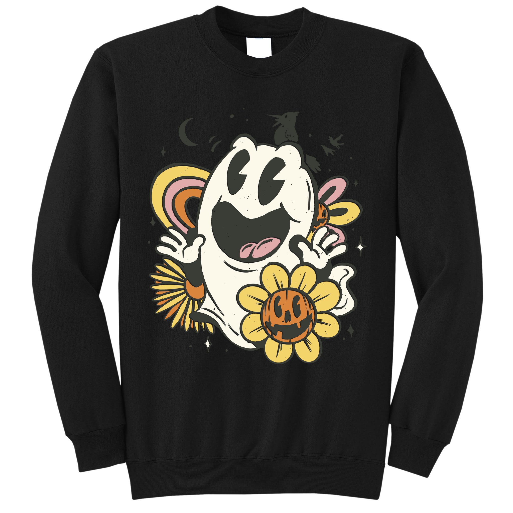 Halloween Cute Retro Ghost Tall Sweatshirt