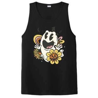 Halloween Cute Retro Ghost PosiCharge Competitor Tank