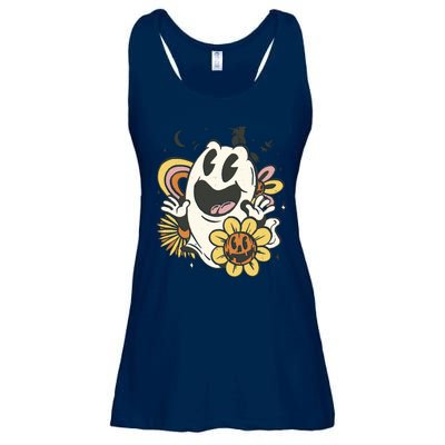 Halloween Cute Retro Ghost Ladies Essential Flowy Tank