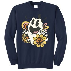 Halloween Cute Retro Ghost Tall Sweatshirt