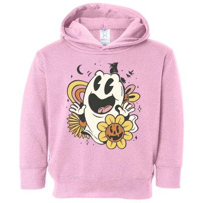 Halloween Cute Retro Ghost Toddler Hoodie